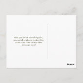 Apple and Book Welcome Back to School Postcard Postkarte (Rückseite)