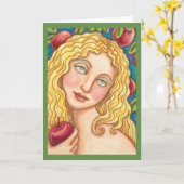 APPLE AND EVE FOLART GREETING CARD Blank Karte (Gelbe Blume)
