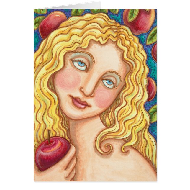APPLE AND EVE FOLART GREETING NOTE CARD Blank (Vorne)