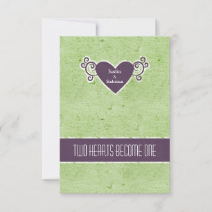 Apple and Pflaume Wedding Set - UAWG RSVP Karte