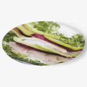 Apple and trout appetizer pappteller (Schrägansicht)