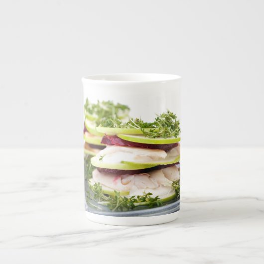 Apple and trout appetizer porzellantasse (Vorderseite)