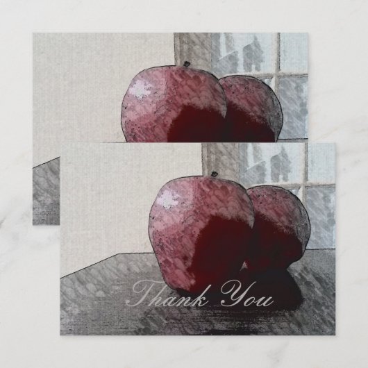 Apple Art Danke-Card Dankeskarte (Vorne/Hinten)