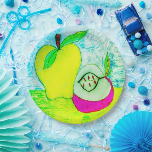 Apple Art Paper Plate Pappteller (Party)