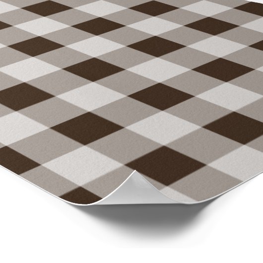Apple auf Bistre Brown Gingham Poster (Ecke)