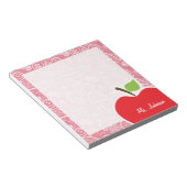 Apple auf Blush Pink Paisley Notizblock (angewinkelt)