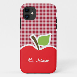 Apple auf Carmine Red Gingham Case-Mate iPhone Hülle