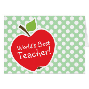 Apple auf Celadon Green Polka Dots