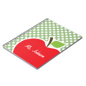 Apple auf Laurel Green Polka Dots Notizblock (Linke Seite)