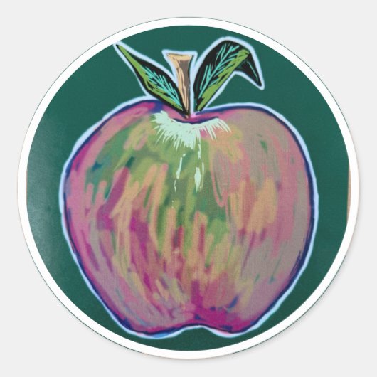 Apple-Aufkleber 8 Runder Aufkleber (Vorderseite)