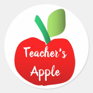 Apple-Aufkleber für Lehrer Runder Aufkleber