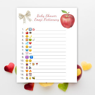 Apple Baby Dusche Emoji Pictionary Game