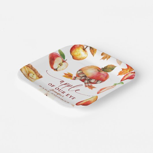 Apple Baby Duwer Gender neutral Pappteller (Gewinkelt)