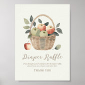 Apple Baby Duwer Windeln Raffle-Zeichen Poster (Vorne)