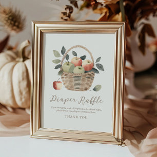 Apple Baby Duwer Windeln Raffle-Zeichen Poster