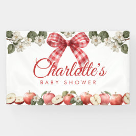 Apple Baby Shower Banner mit Gingham Bow