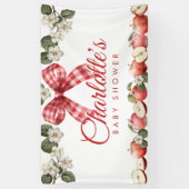 Apple Baby Shower Banner mit Gingham Bow (Vertikal)