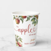 Apple Baby Shower Fall Gender Neutral Paper Pappbecher (Rückseite)