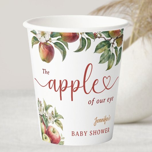 Apple Baby Shower Fall Gender Neutral Paper Pappbecher