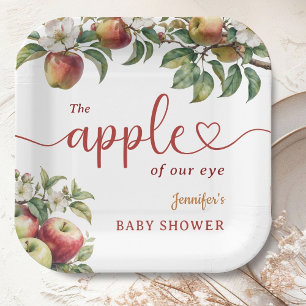 Apple Baby Shower Fall Gender Neutral Pappteller