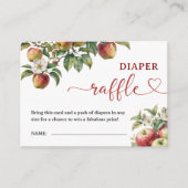 Apple Baby Shower Fall Windeln Raffle Umschließung Begleitkarte (Vorderseite)