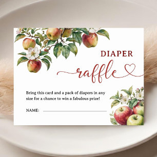 Apple Baby Shower Fall Windeln Raffle Umschließung Begleitkarte