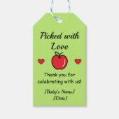 Apple Baby Shower Gevor Bags Geschenkanhänger (Vorderseite)