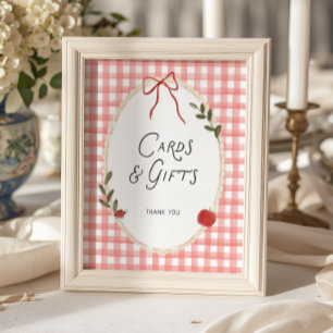 Apple Baby Shower Karten und Geschenke Poster