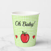 Apple Baby Shower Paper Cups – Sweet Sip  Pappbecher (Vorderseite)