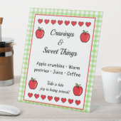 Apple Baby Shower Pedestal Schild (In Situ)