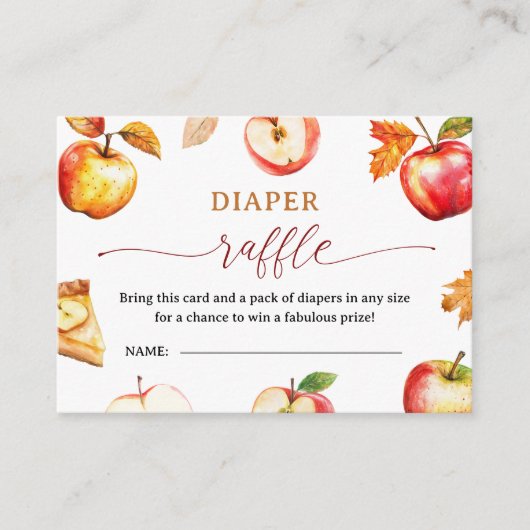 Apple Baby Shower Windschutzscheibe Umschließkarte Begleitkarte (Vorderseite)