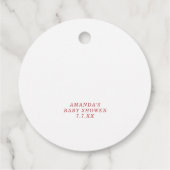 Apple Babydusche - Pop, wenn sie Pop Geschenkanhänger (Rückseite)