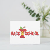 Apple Back to School Banner Postkarte (Stehend Vorderseite)