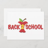 Apple Back to School Banner Postkarte (Vorne/Hinten)