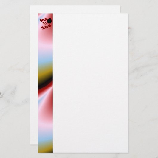 Apple & Back to School - Briefpapier (Vorne/Hinten)