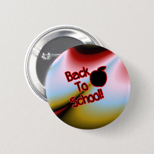 Apple & Back to School - Button (Vorne & Hinten)