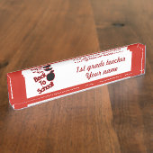 Apple & Back to School - Namensplakette (Seite)