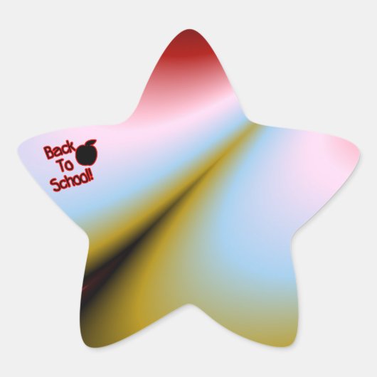 Apple & Back to School - Stern-Aufkleber (Vorderseite)