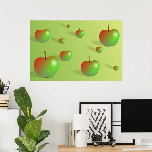 Apple Background Poster (Heimbüro)