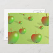 Apple Background Postkarte (Vorne/Hinten)