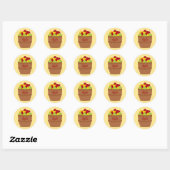Apple Baket Runder Aufkleber (Blatt)