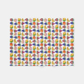 Apple Banana Lemon Limon Trauben Berry Fruchtsalat Fleecedecke (Vorderseite (Horizontal))