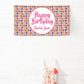 Apple Banana Lemon Limon Trauben Glücklich Geburts Banner (InSitu)