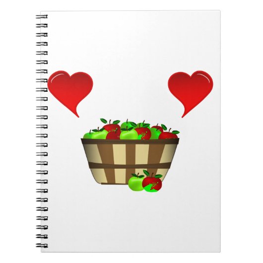 Apple Basket-Liebe Notizblock (Vorderseite)