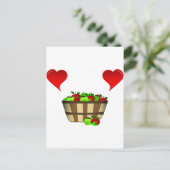 Apple Basket-Liebe Postkarte (Stehend Vorderseite)