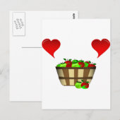 Apple Basket-Liebe Postkarte (Vorne/Hinten)