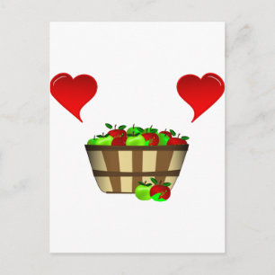 Apple Basket-Liebe Postkarte