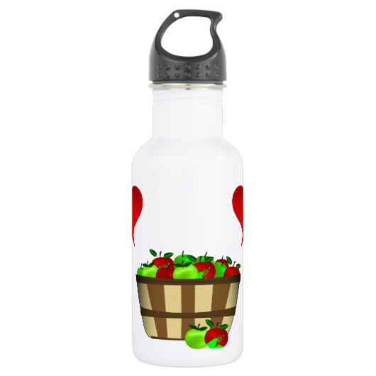 Apple Basket-Liebe Trinkflasche (Vorderseite)