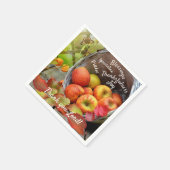 Apple Basket Lob und Erntedank Napkin Serviette (Ecke)
