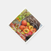 Apple Basket Lob und Erntedank Serviette (Ecke)